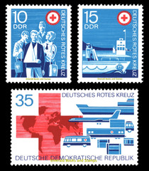 EBS East Germany DDR 1972 – Red Cross – Transport – Michel 1789-1791 – MNH**