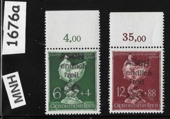 MNH stamp set B286-287 Modern Fantasy Overprints Dresden Goldsmith society 1676a