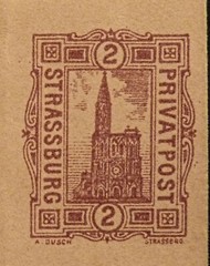 GERMANY, STRASSBURG, PRIVAT POST, PREPAID NEWSPAPER WRAPPER, YEAR 1887