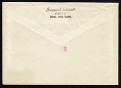 EAST GERMANY (DDR) To US;1986 “STADT DES FRIEDENS” COMMEMORATIVE AIRMAIL COVER