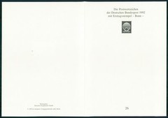 GERMANY FOLDER 1992/26 XVII. WELTWIRTSCHAFTS-KONGRESS HANNOVER