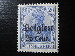 BELGIUM GERMANY WWI OCCUPATION Mi. #18 mint MNH overprint stamp! CV $2.65