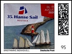 Deutsche Post 35. Hanse-Sail Rostock Stamp Set Postfrisch
