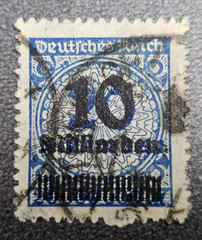 Stamp Germany Reich 10 Milliarden Mark 1923 Winkler BPP Mi. Nr. 335 [🇩🇪39156-3