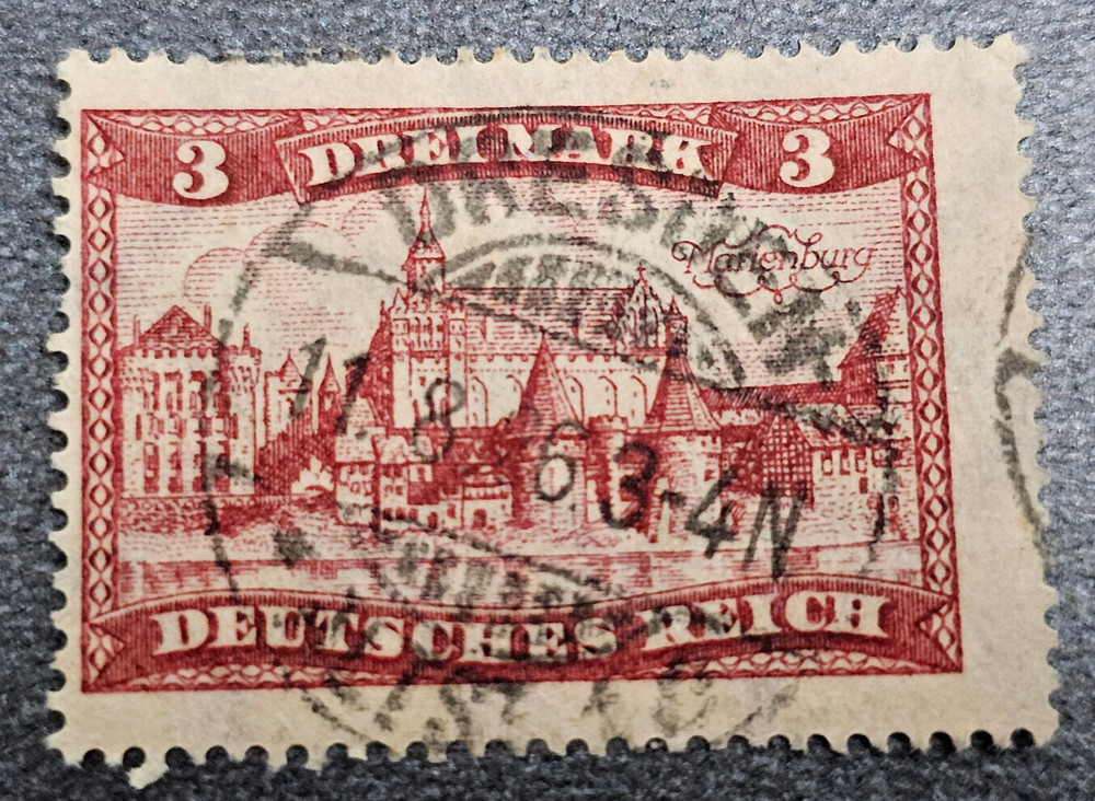 Stamp Germany Reich 3 Mark 1926 Bauwerke Marienburg Mi. Nr. 366 (34251)