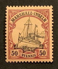 Travelstamps: GERMANY MARSHALL ISLANDS STAMPS Kaiser’s Yacht 50pf MOGH UnWMK