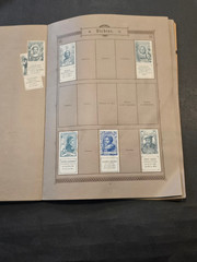 Rare Antique German Seemanns Portrait Stamp Album 300+ Historical Stamps