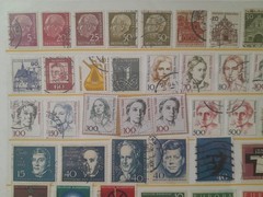 Germany. 102 different used postal stamps.
