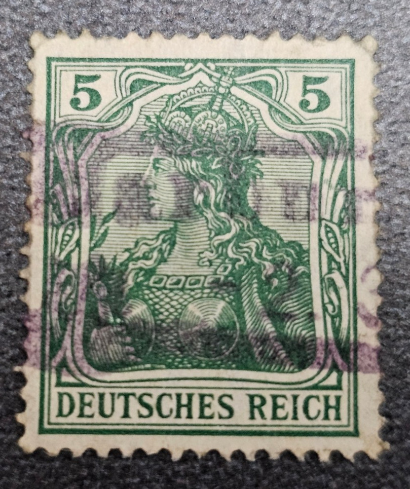 Stamp Germany Deutsches Reich Germania 5 Pfennig 1905 Mi. Nr. 85 [🇩🇪39674-1]