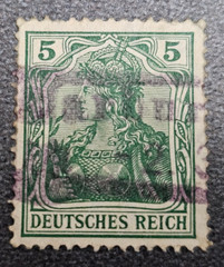 Stamp Germany Deutsches Reich Germania 5 Pfennig 1905 Mi. Nr. 85 [🇩🇪39674-1]