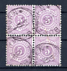 Württemberg 45 Four-Block 80EUR Stamped (GA3924