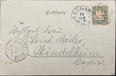 1897 German States(Bavaria) K.B. Bahnpost on Gruss Aus Munchen Post Card *d