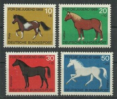 Germany Bundes rep. 1969 year MNH(**) Mi.# 578-581 horses