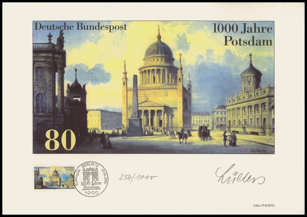 ART-EDITION 1992 GERMANY 1680 POTSDAM 1000 JAHRE – Ltd. 1.000!!
