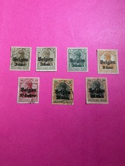 German Occupation of Belgium 1916-18 Surcharge to 3 Cent – 40 Cent Used & Mint