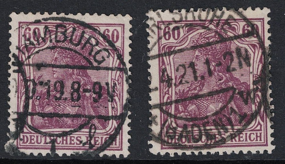 Germany Mi# 92 IIa and 92 IIc Used – S25144