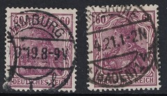 Germany Mi# 92 IIa and 92 IIc Used – S25144