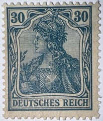 Travelstamps: Germany Stamps Mi:#144 – 30pf Mint Og Hinged WMK MOGH