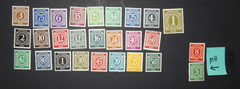 GERMANY SCOTT #530-556 NUMERALS MNH SET OF 27 5PF 8PF MH