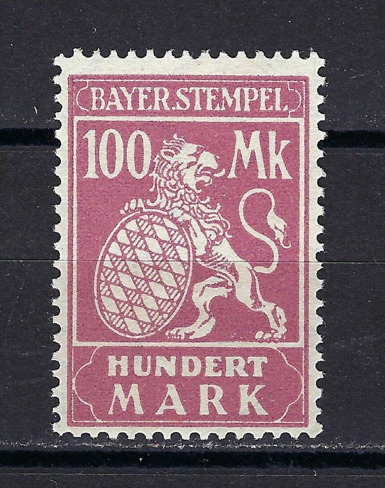 Germany Bavaria Stempel Stamp 1920s MNH