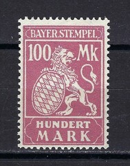 Germany Bavaria Stempel Stamp 1920s MNH