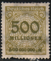 28278 Germany 1923 Inflation Stamp Scott #293 Mint Hinge Remains