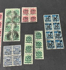 Germany 1923 Inflation Stamps Lot 88 Used Blocks & Multiples Deutsches Reich