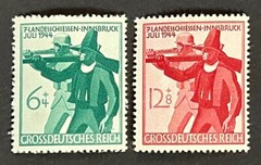 Travelstamps: 1944 Germany Stamps Scott #B278-B279 Soldier & Tirolese Rifleman