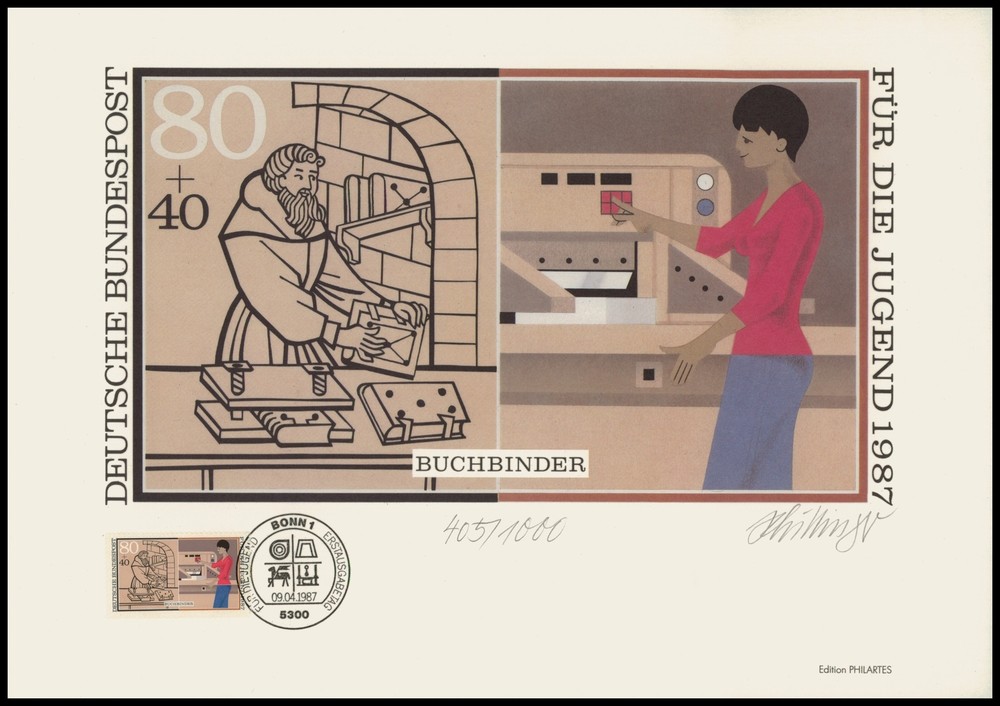 ART-EDITION 1987 GERMANY 1318 BOOKBINDER – Ltd. 1.000!!