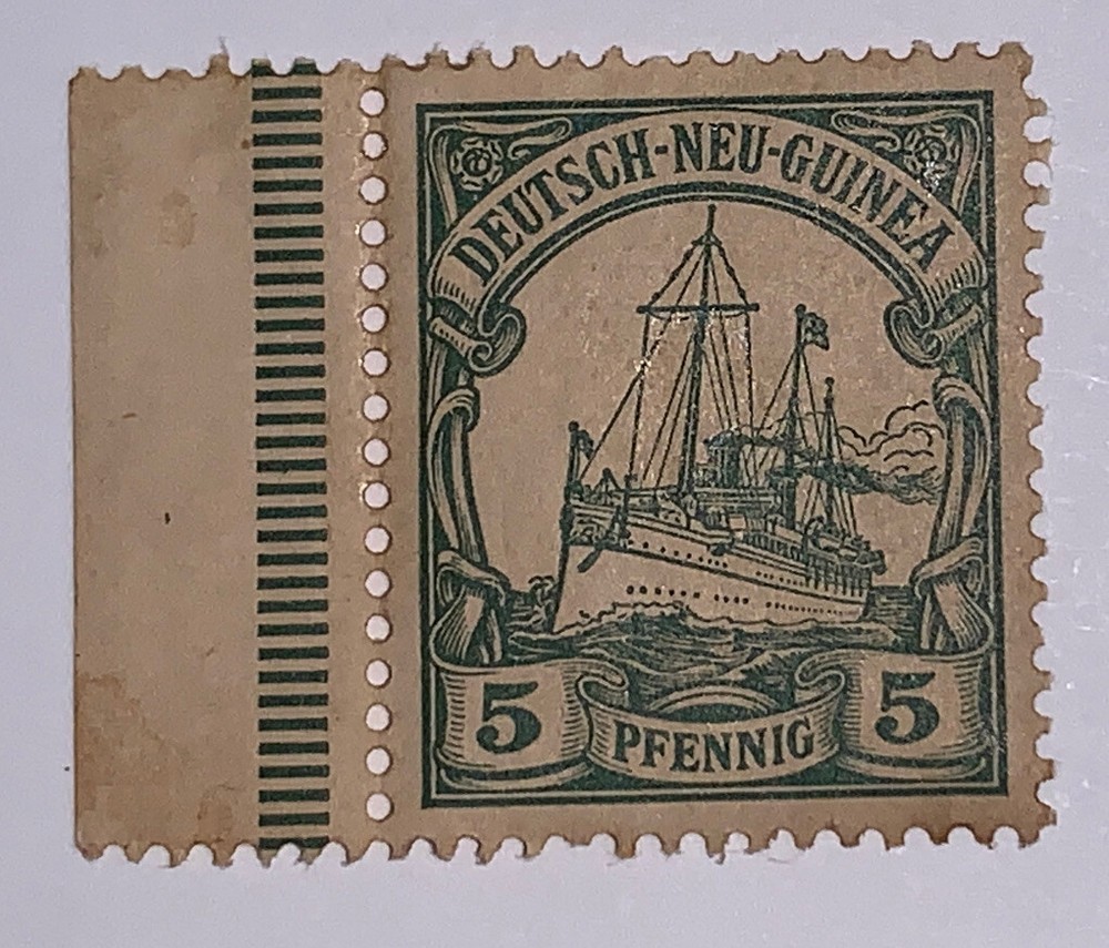 Travelstamps: GERMAN NEW GUINEA STAMPS Kaiser’s Yacht, Mint OG NH 5 Pfennig