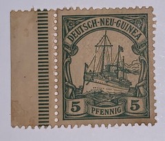 Travelstamps: GERMAN NEW GUINEA STAMPS Kaiser’s Yacht, Mint OG NH 5 Pfennig