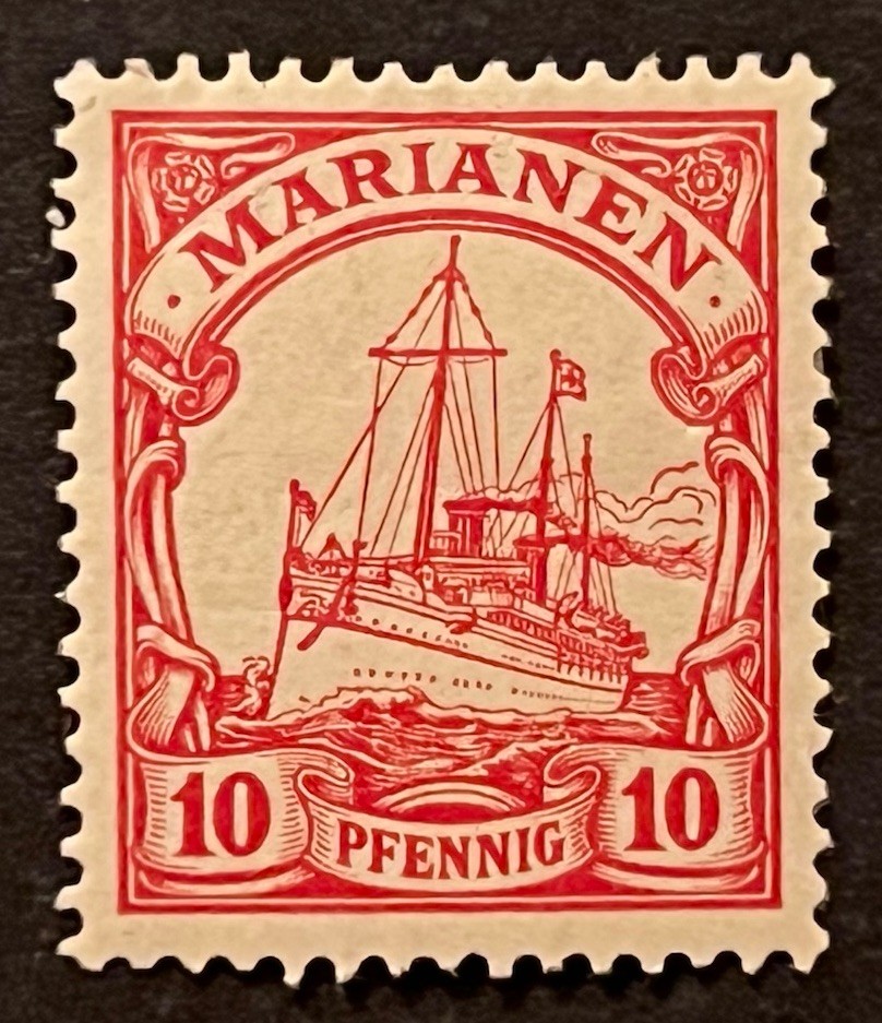 Travelstamps: GERMANY GERMAN MARIANEN STAMPS Kaiser’s Yacht MOGH 10pf UNWMK