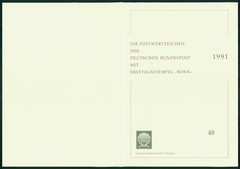 GERMANY FOLDER 1991/48 WEIHNACHTEN CHRISTMAS NOEL NAVIDAD