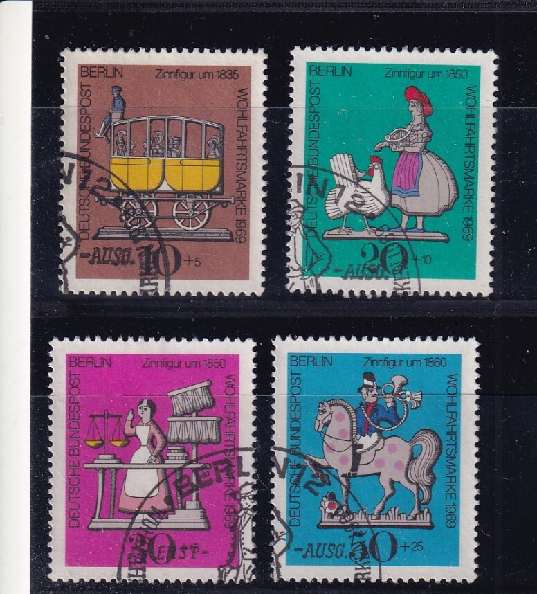 Berlin used 348-51 9NB65-8 Tin toys set
