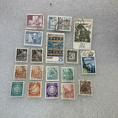 18 USED mixed varied Vtg. 1950-1990 DDR East Germany stamps; $1 Ships/A DEAL!