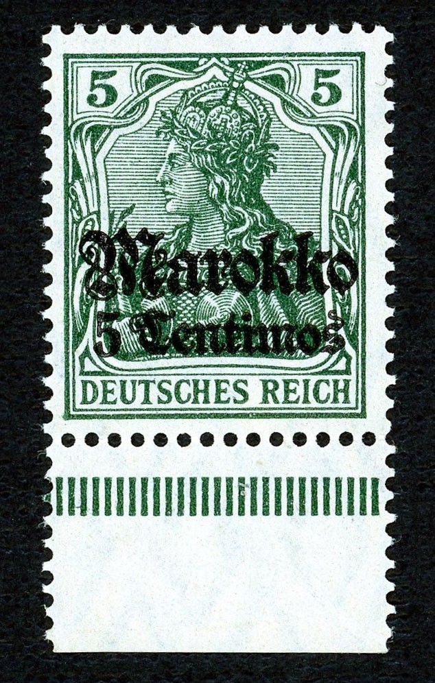 Stamp Germany – Morocco, Scott # 21 Mint NH