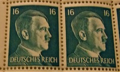 100 PCS = 1 SHEET GERMAN POSTAGE STAMPS FROM WW11 ERA