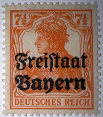 Travelstamps: Germany Bayern OP Stamps 7 1/2 Pfennig Sg 218/Sc # 179 Mint MOGH