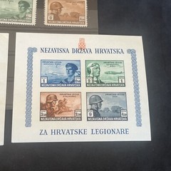 WW2 WWII German SS Croatia Croatian Freikorps Stamp Set Lot Complete Set