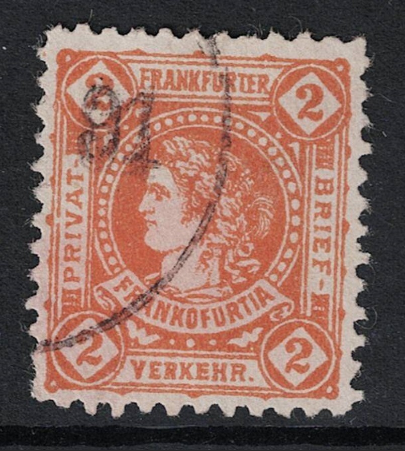 Germany Frankfurt 2pf Private Stamp Used / 1891 CDS – S24988