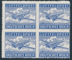 Stamp Germany Feldpost Mi 1 Block 1942 WW2 Reich Wehrmacht War Airplane MNH
