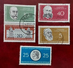 DDR Germany 1960 Used Humboldt University w/ Se-Tenant Scott 520-4 XF 4653-1