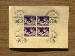 1942 Germany Deutsches Reich Berlin Tag der Briefmarke Block First Day Cancels