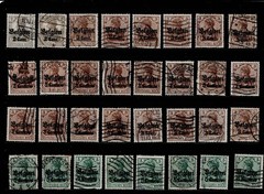 Bulk lot 150+ Stamps 1914-1918 WWI Belgium Belgien Germany Overprints #2848