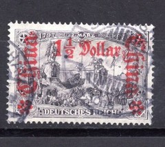 China 1905 Germania 1 1/2 $ Mi 46 I A a VF + used, watermark, no faults, exp.