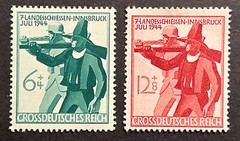 Travelstamps: 1944 Germany Stamps Scott #B278-B279 Soldier & Tirolese Rifleman