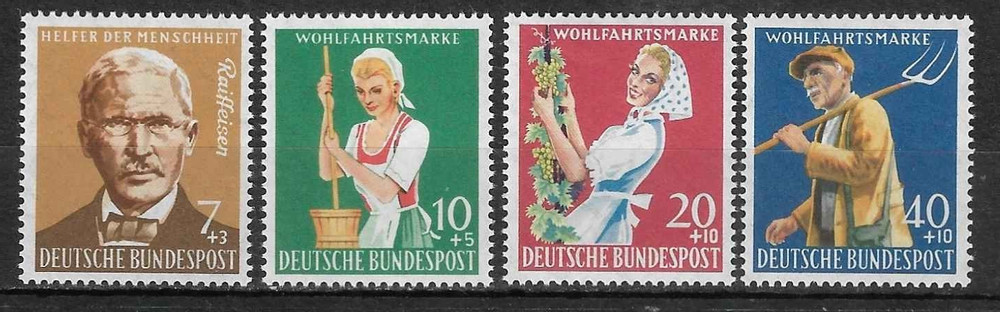 Germany Stamps 1958 SC# B362-B365 ‚Surtax for Independent Welfare ‚