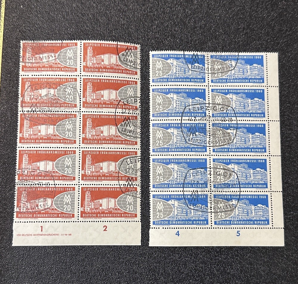 DDR EAST GERMANY 1960 STAMP BLOCK CTO Leipzig Spring Fair