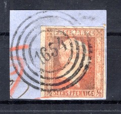 Prussia Number Stamp 1654 Witten On 1 Impeccable Postmarked Luxury Letter Piece