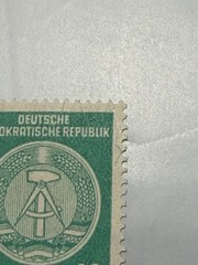 Vintage & UNUSED! 1952 Deutsche Demokratische Republik German Green Stamp!